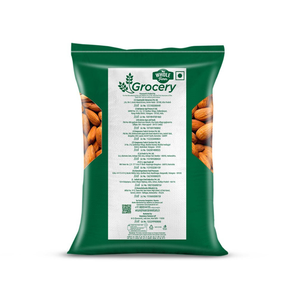 Whole Farm Grocery Almonds (Hara Badam) : 200 g