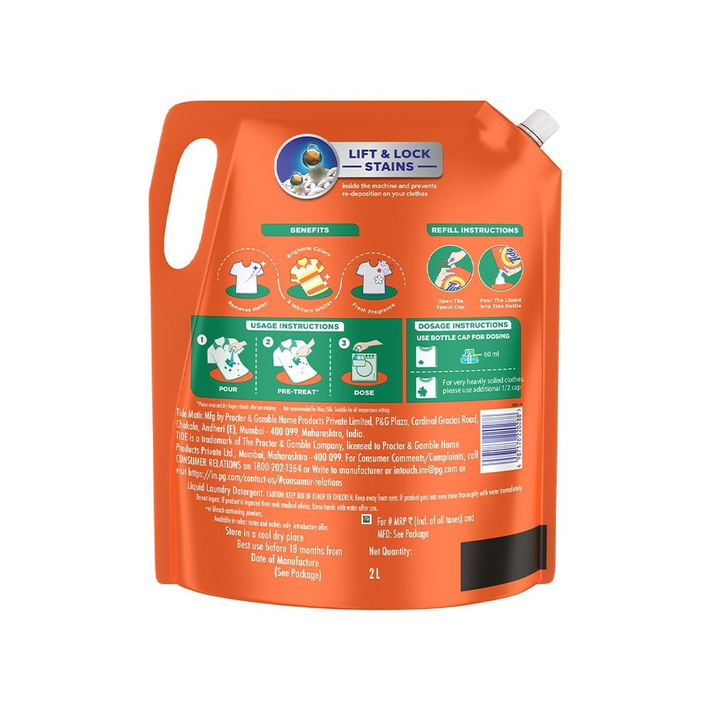 Tide Matic Front Load Liquid Detergent : 2 ltr