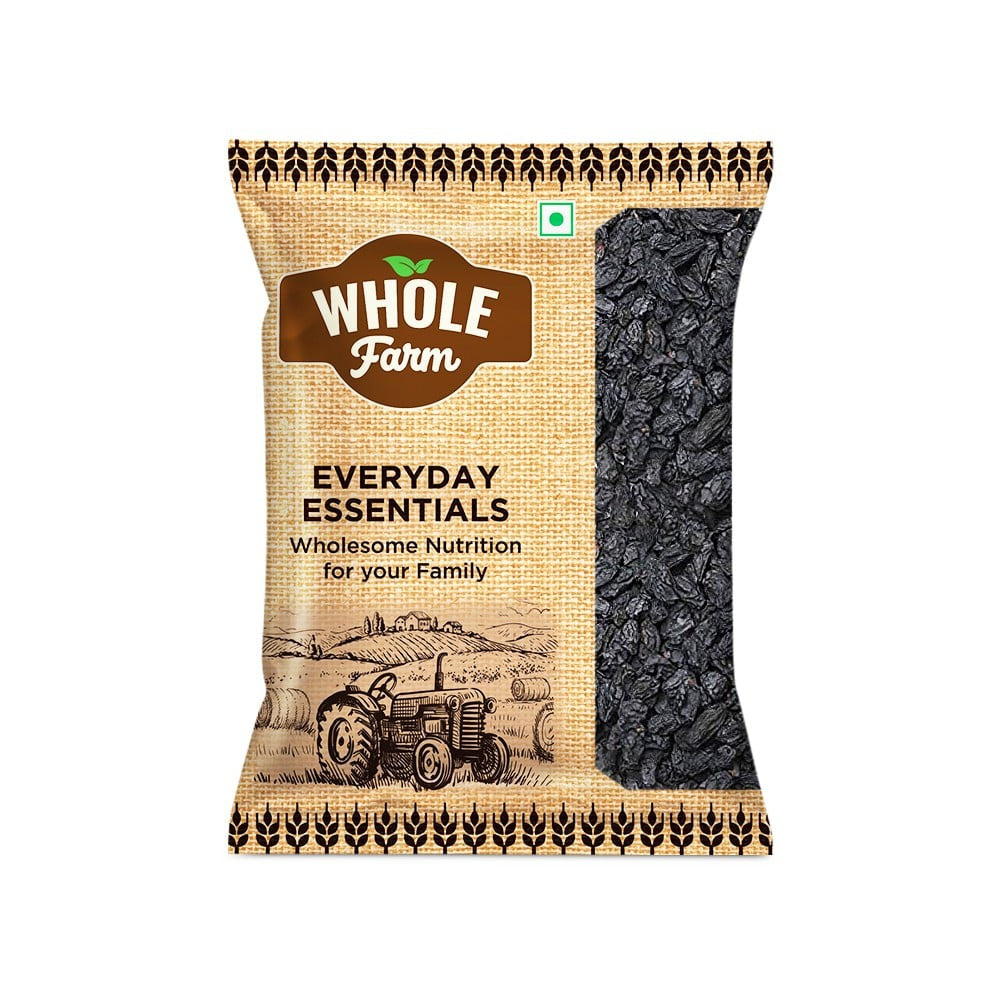 Whole Farm Premium Black Raisins/Black Kishmish : 100 g