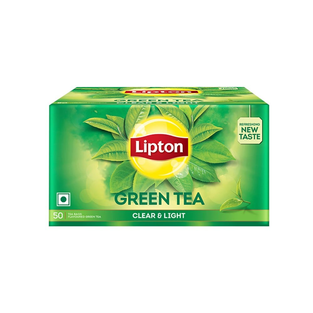 Lipton Clear & Light Green Tea Bags : 1 pack (50 pieces)