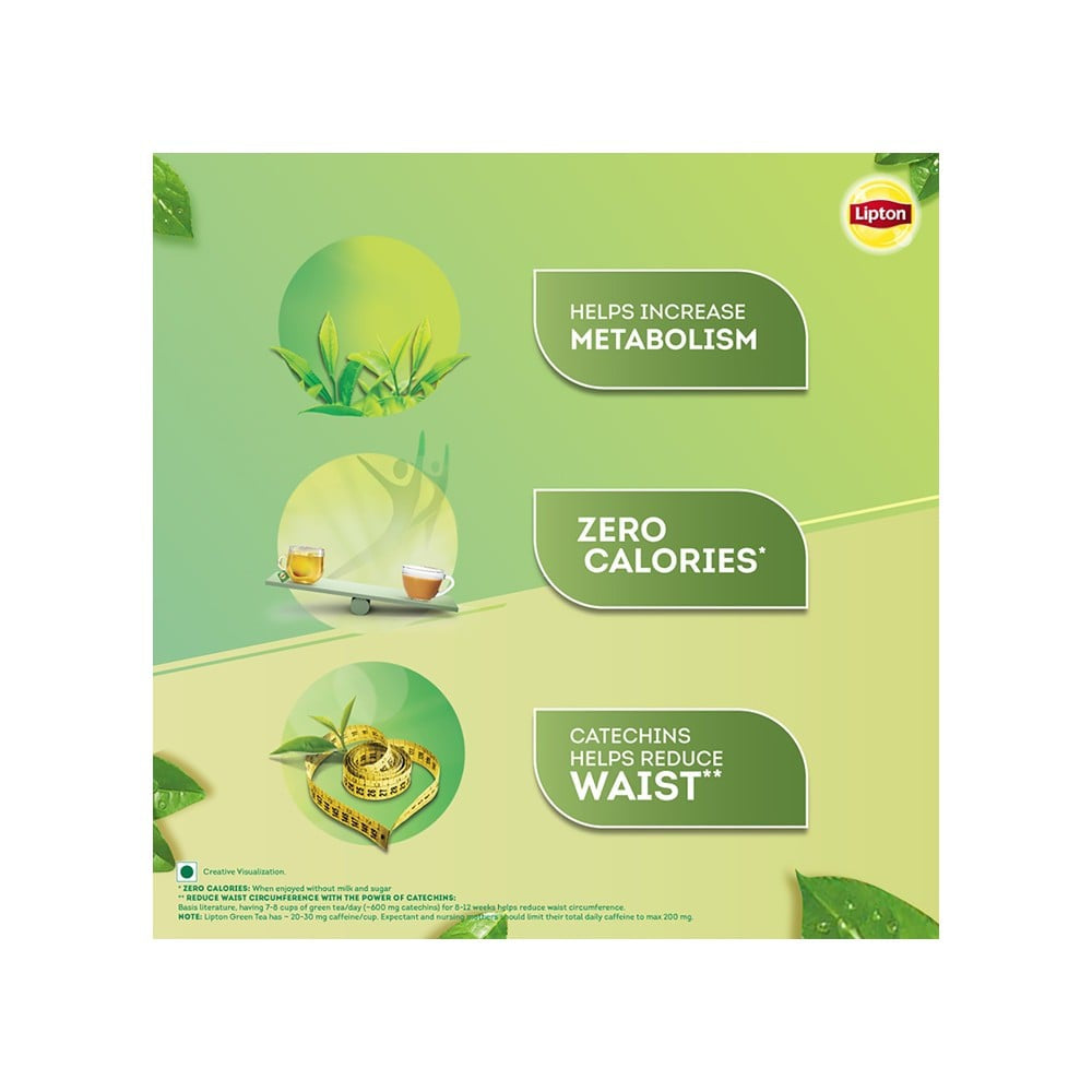 Lipton Clear & Light Green Tea Bags : 1 pack (50 pieces)