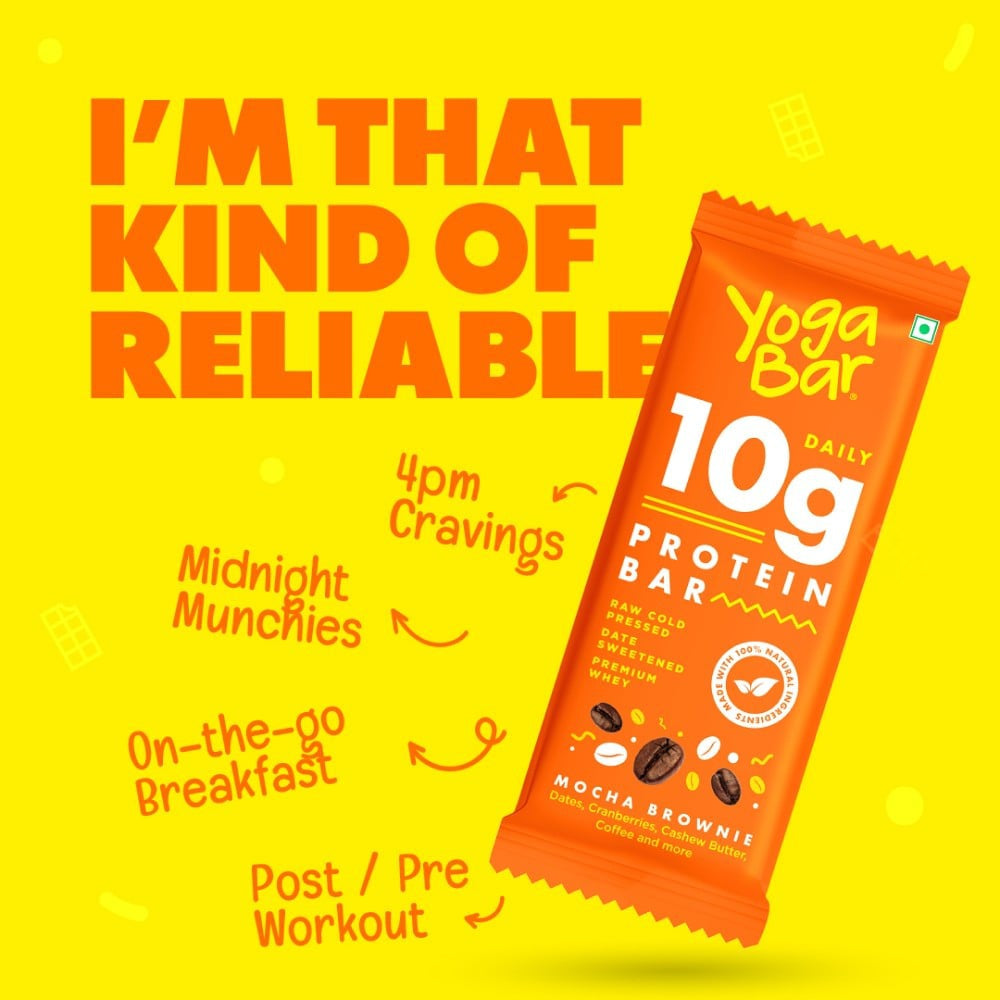 Yoga Bar 10 g Coffee Rush Protein Bar : 50 g