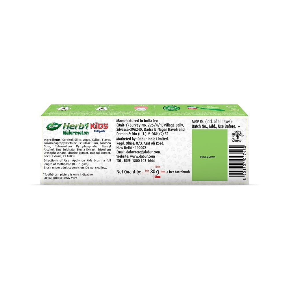 Dabur Herb'l Kids Toothpaste (Frozen, 3+ years, Strawberry Flavour) : 80 g