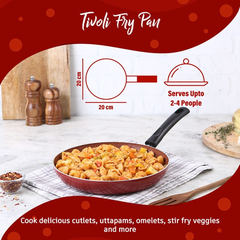 Wonderchef Tivoli Cookware Set (Virgin Aluminium, Maroon) : 1 set (3 pieces)