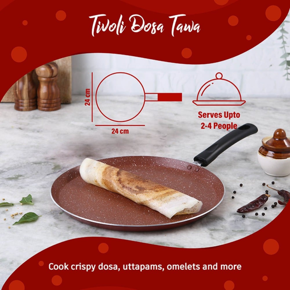 Wonderchef Tivoli Cookware Set (Virgin Aluminium, Maroon) : 1 set (3 pieces)