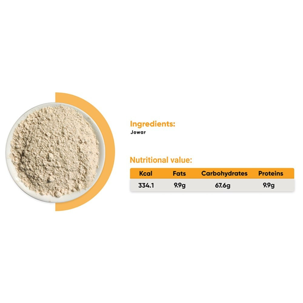 True Elements Jowar Flour - Nutritious Sorghum Atta : 1 kg