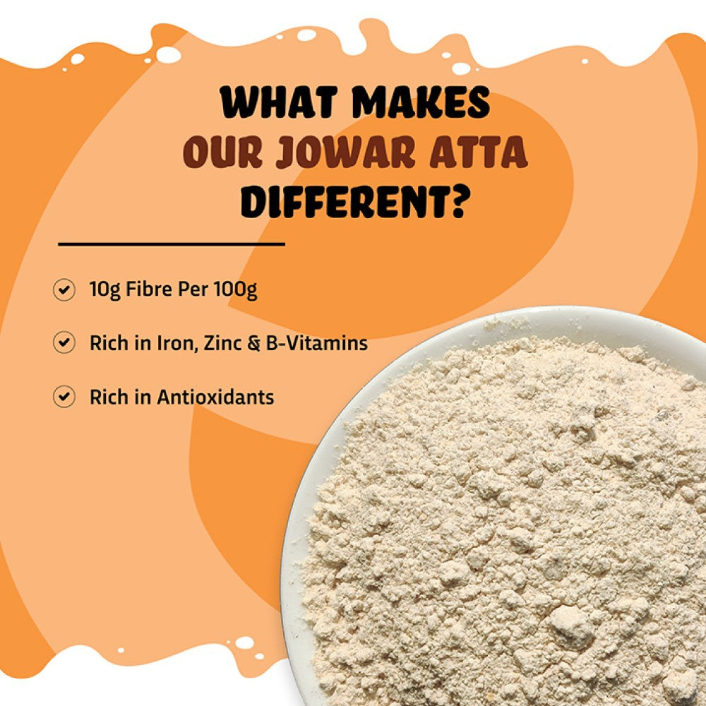 True Elements Jowar Flour - Nutritious Sorghum Atta : 1 kg