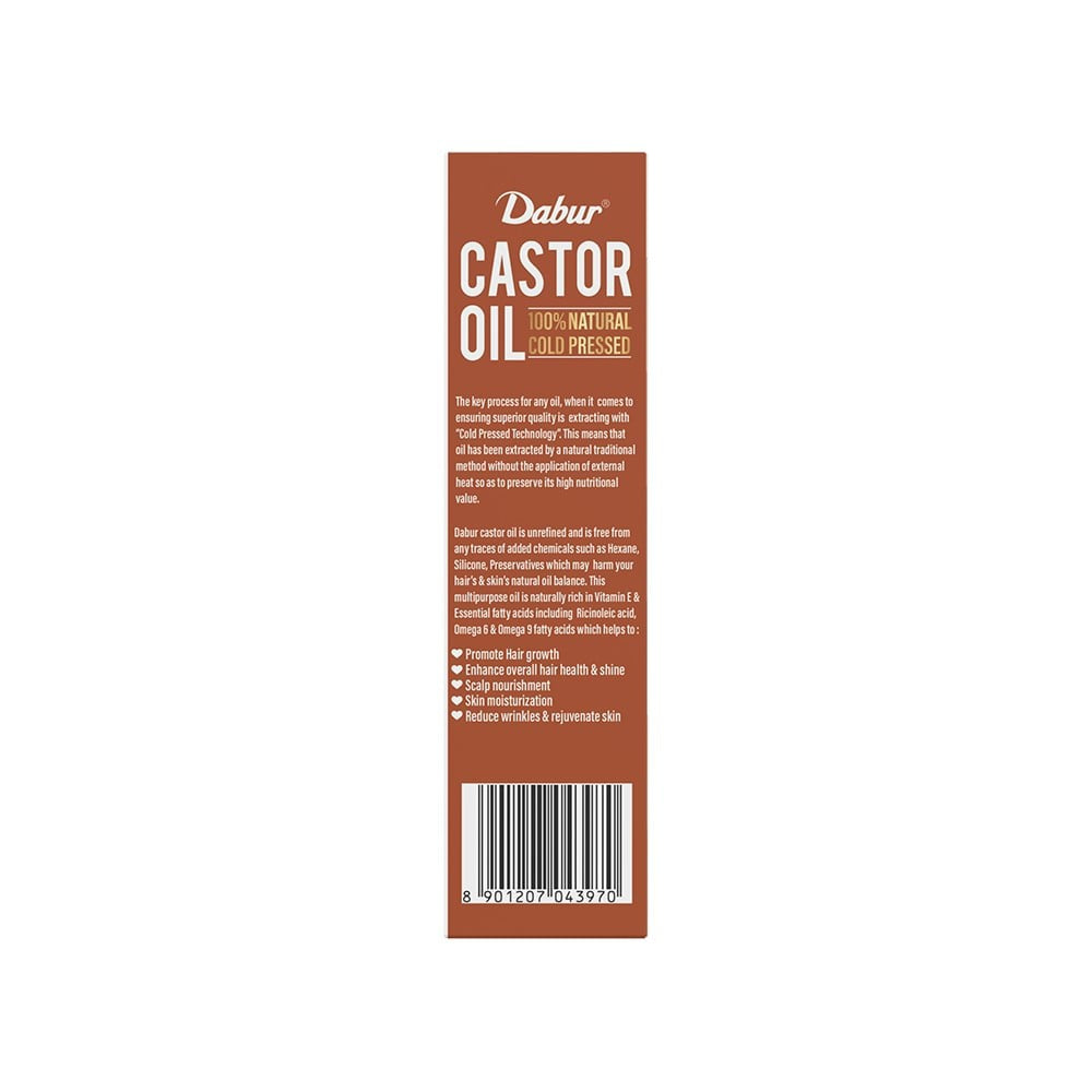 Dabur 100% Natural Cold Pressed Castor Oil : 200 ml