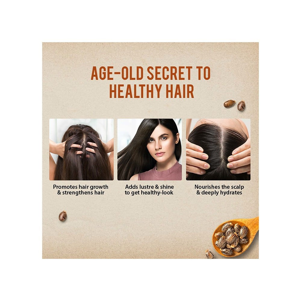 Dabur 100% Natural Cold Pressed Castor Oil : 200 ml
