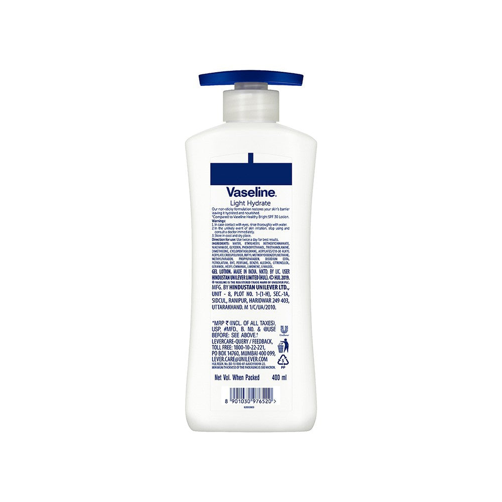 Vaseline Light Hydrate Body Lotion : 400 ml