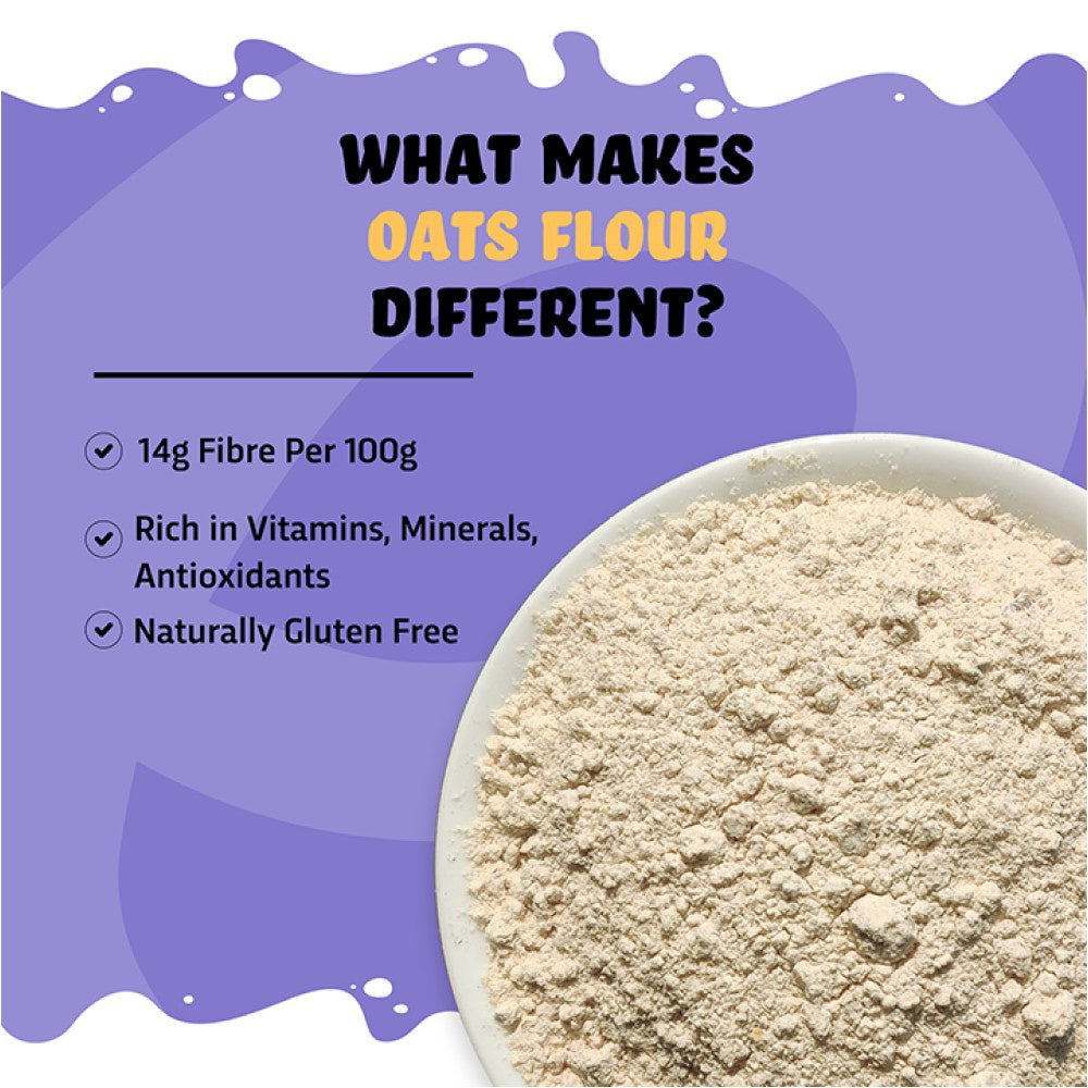 True Elements Oat Flour - Nutrient-Rich Oats Atta : 1 kg