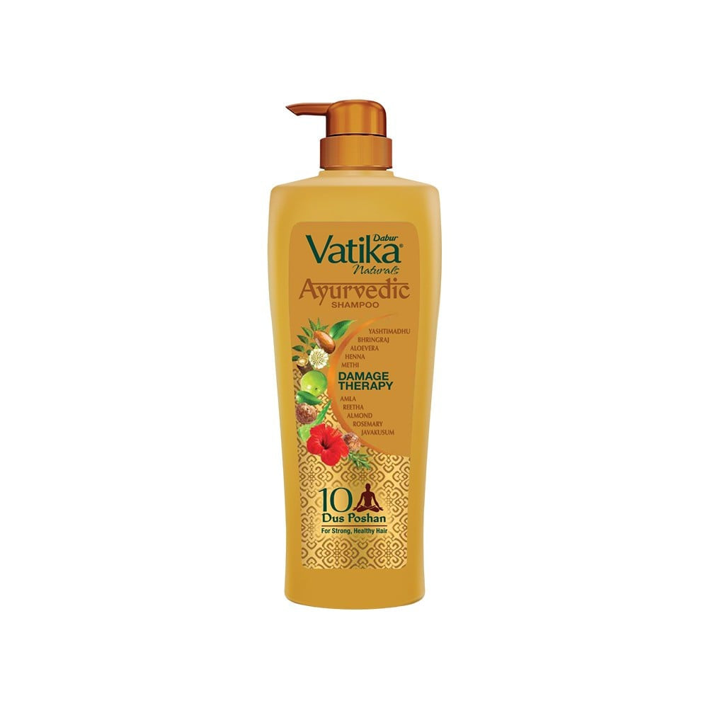 Dabur Vatika Ayurvedic Shampoo with 2x Damage Protection : 340 ml