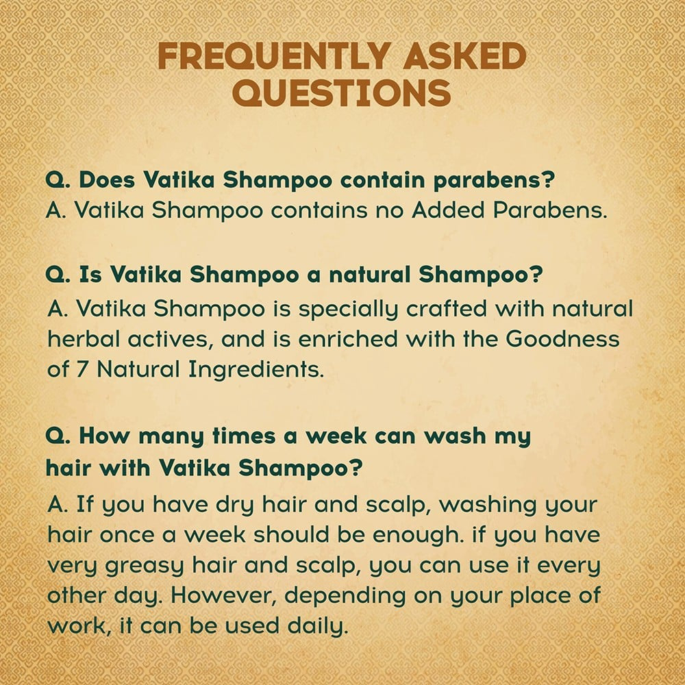 Dabur Vatika Ayurvedic Shampoo with 2x Damage Protection : 340 ml