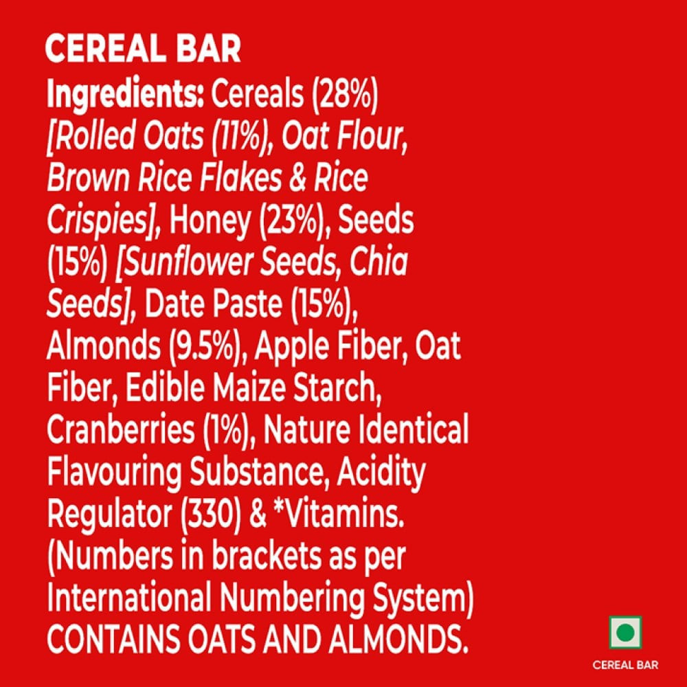 Britannia Be You Almond Cranberry Nutrition Bar : 35 g