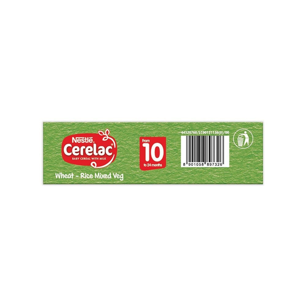 Nestle Cerelac Wheat Rice Mixed Veg Baby Cereal (From 10 to 24 Months) : 300 g