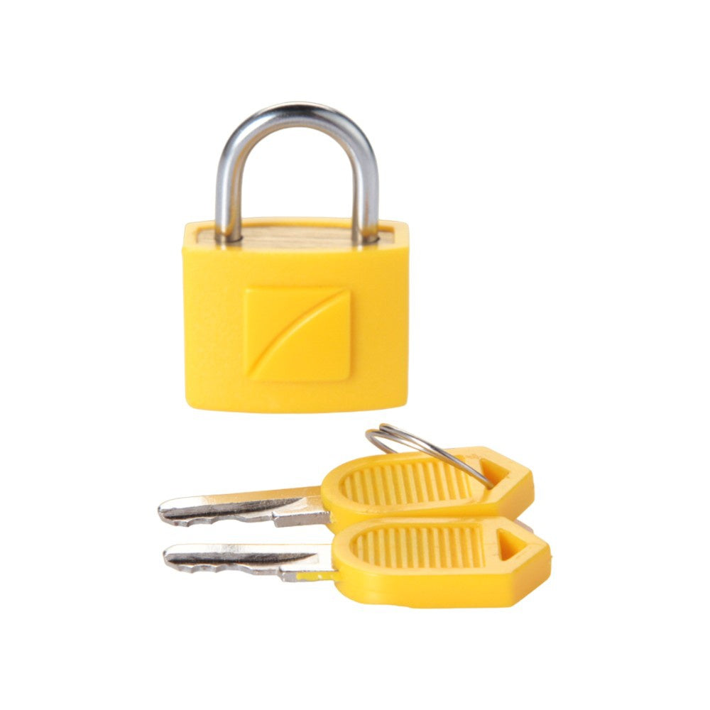 Travel Blue Lock with 2 Keys - Pack of 2 (Yellow) : 1 pack (2 pieces)