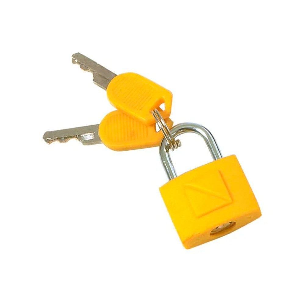 Travel Blue Lock with 2 Keys - Pack of 2 (Yellow) : 1 pack (2 pieces)