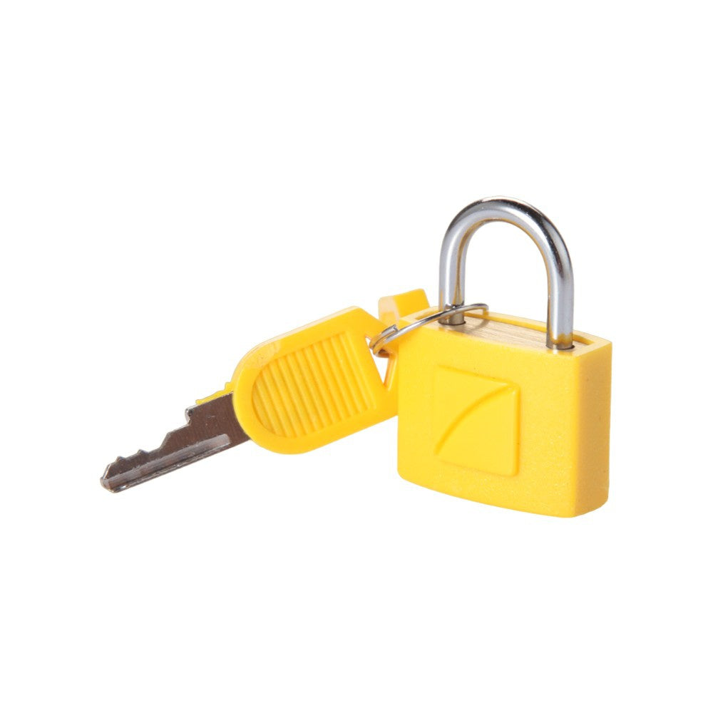 Travel Blue Lock with 2 Keys - Pack of 2 (Yellow) : 1 pack (2 pieces)