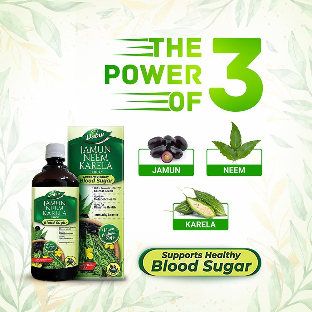 Dabur Jamun Neem Karela Health Juice : 1 ltr