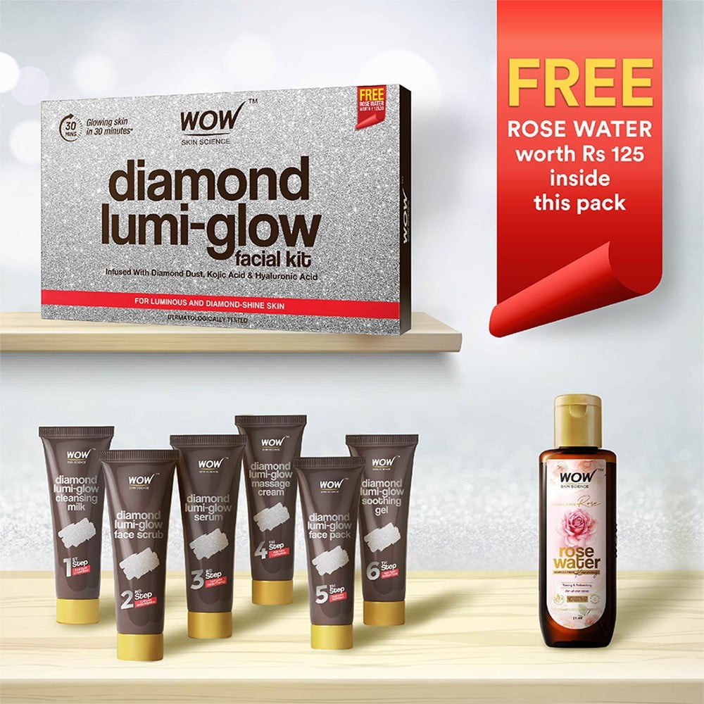 Wow Skin Science Diamond Lumi-Glow Facial Kit : 85 ml