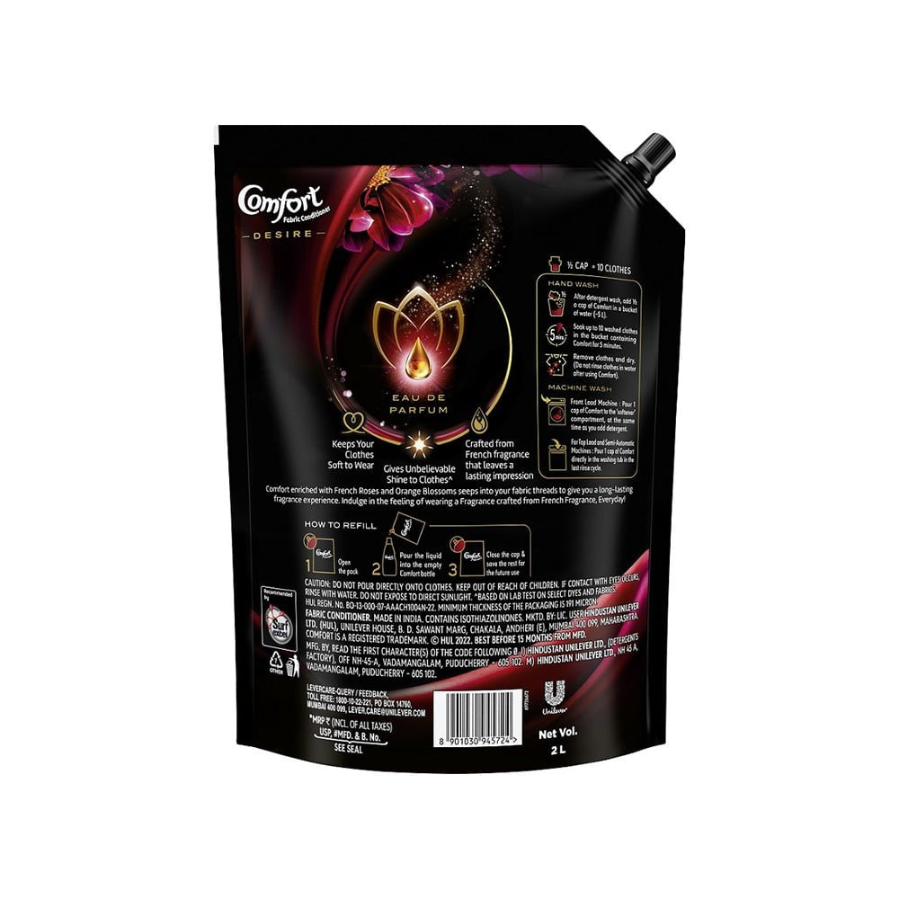 Comfort Fabric Conditioner (Perfume Deluxe) - Pack of 2 : 2 x 2 ltr