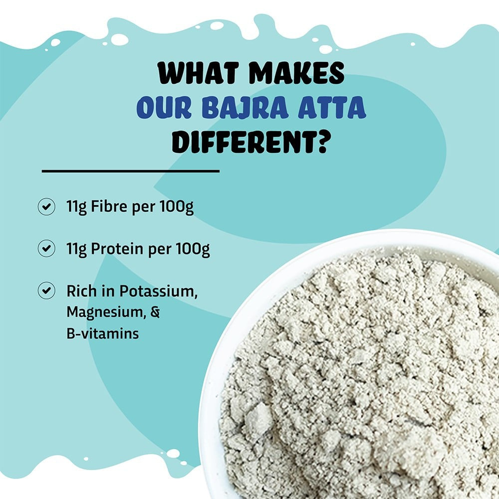 True Elements Bajra Flour (Pearl Millet) : 500 g