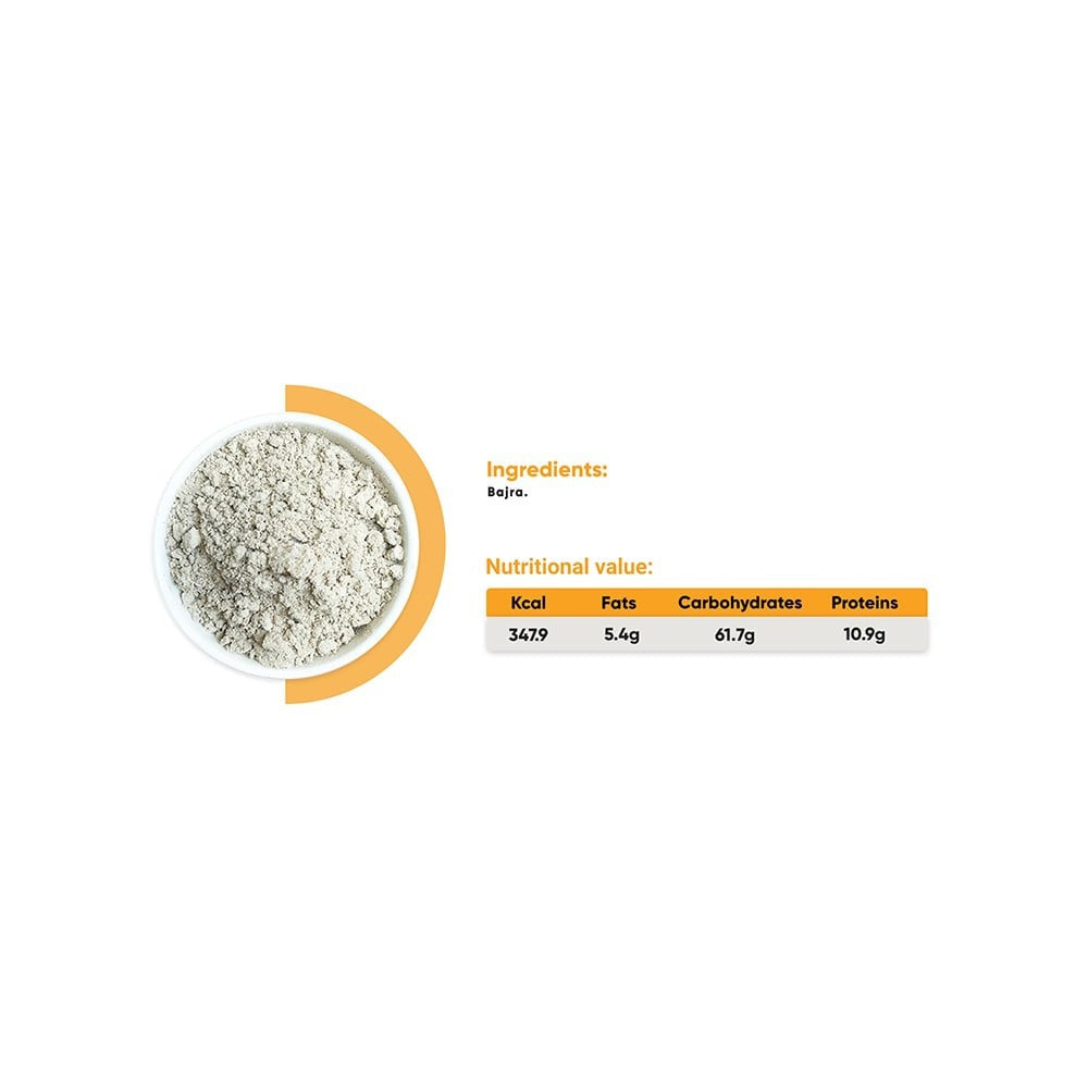True Elements Bajra Flour (Pearl Millet) : 500 g