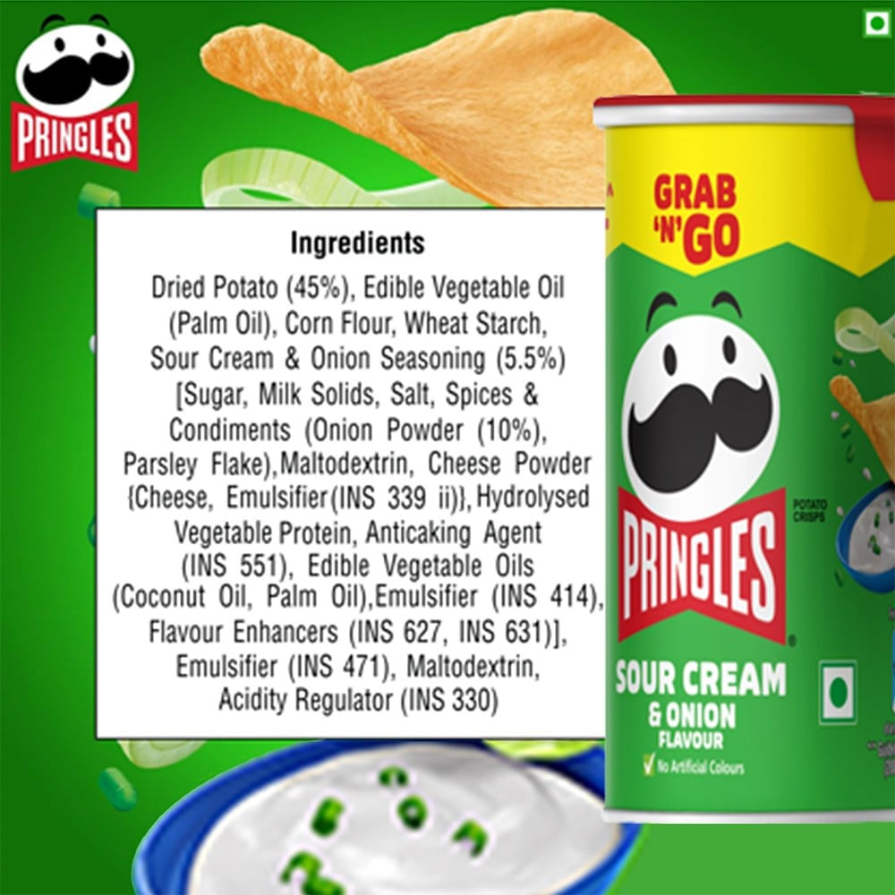 Pringles Sour Cream & Onion Potato Chips : 40 g