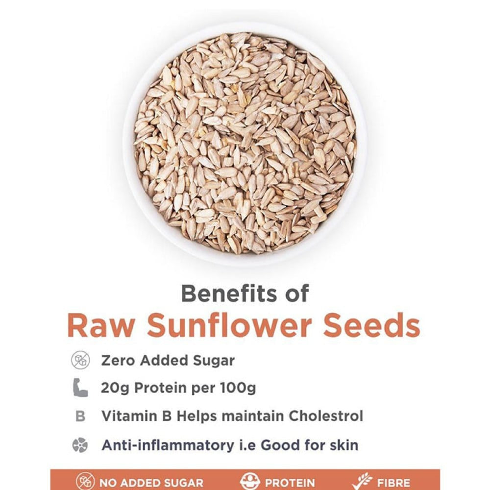 True Elements Raw Sunflower Seeds (250 g) - Pack of 2 : 2 x 250 g