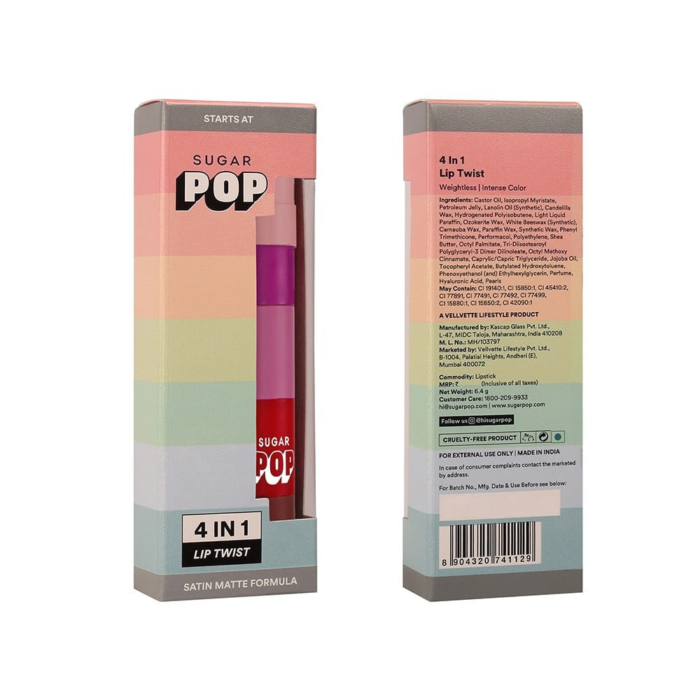 SUGAR POP 4-in-1 Lip Twist Stackable : 6.4 g