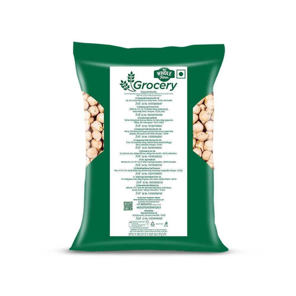 Whole Farm Grocery Kabuli Chana (Medium Size) : 500 g