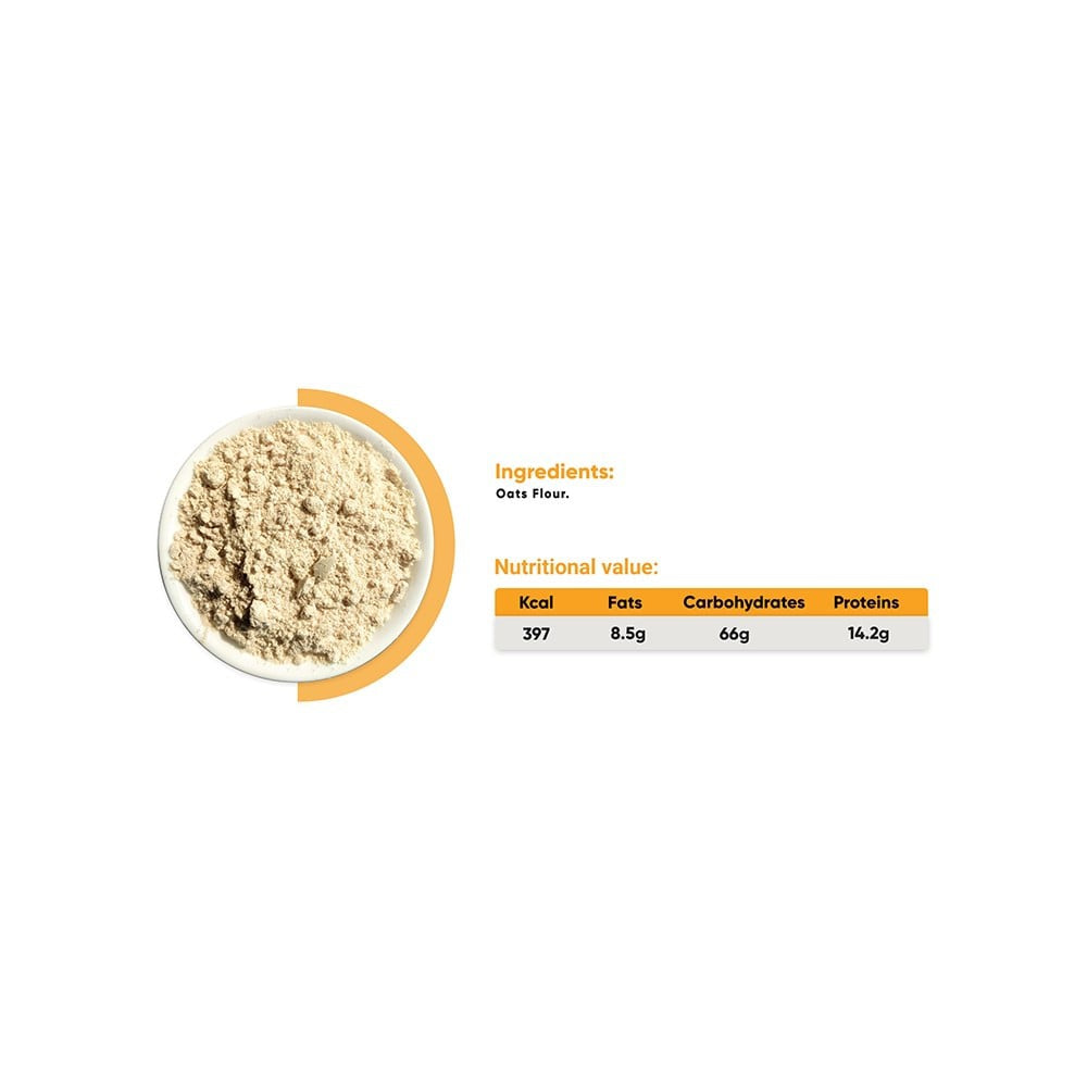 True Elements Super Grains Oat Flour - High-Fiber Atta : 500 g