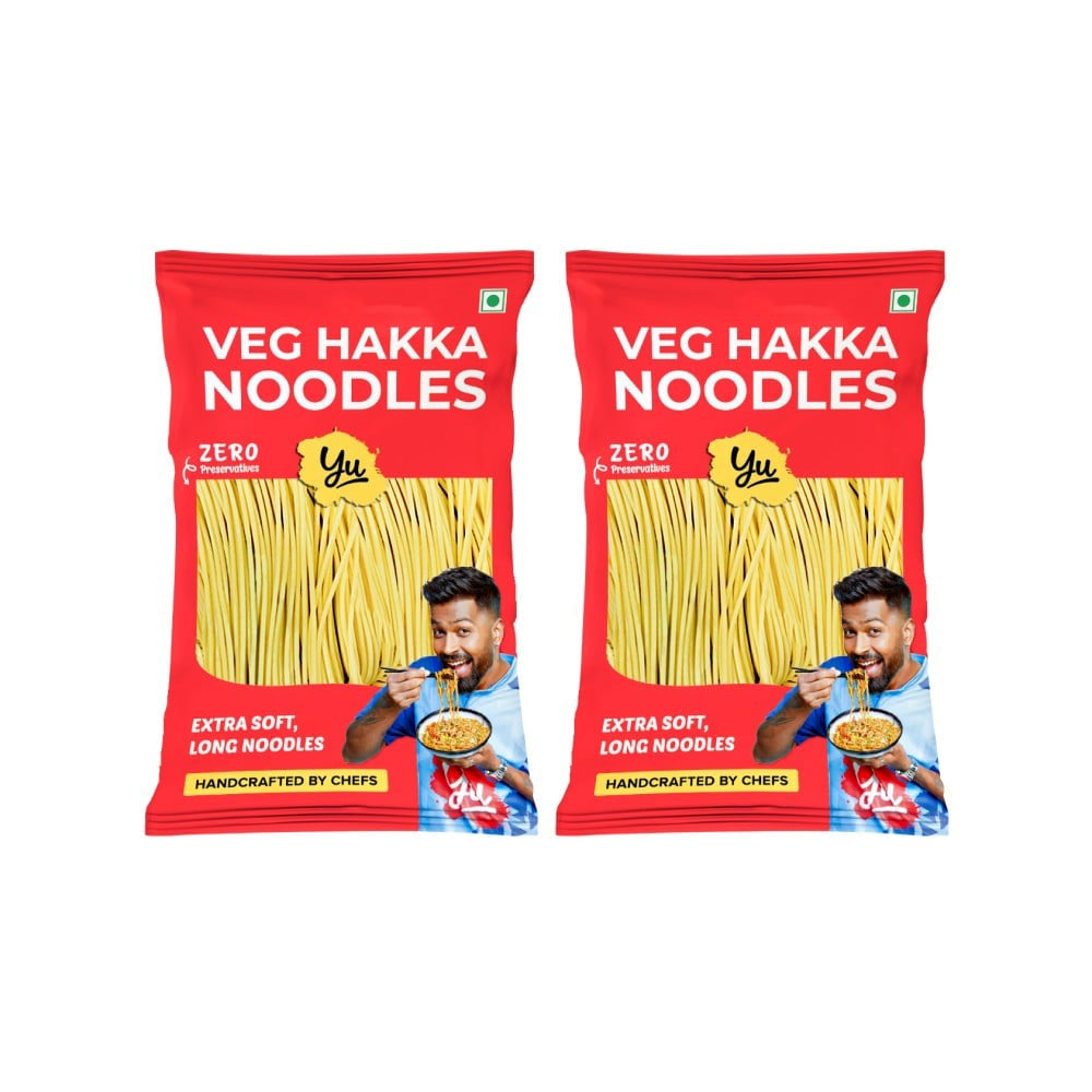 Yu Veg Hakka Noodles - Chowmein Style - Pack of 2 : 2 x 150 g