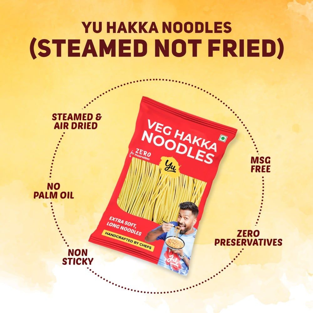 Yu Veg Hakka Noodles - Chowmein Style - Pack of 2 : 2 x 150 g