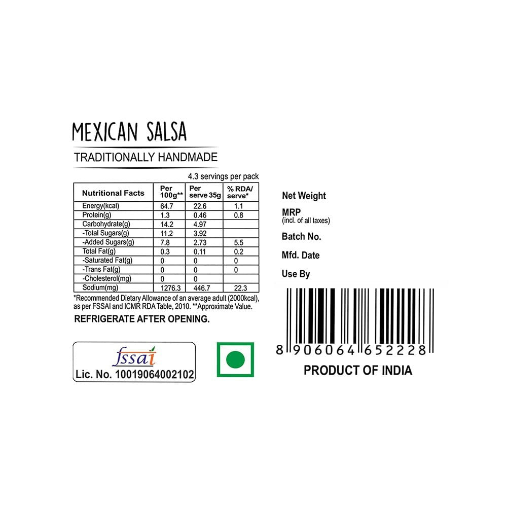 Wingreens Farms Mexican Salsa Dip - Pack of 2 : 2 x 180 g