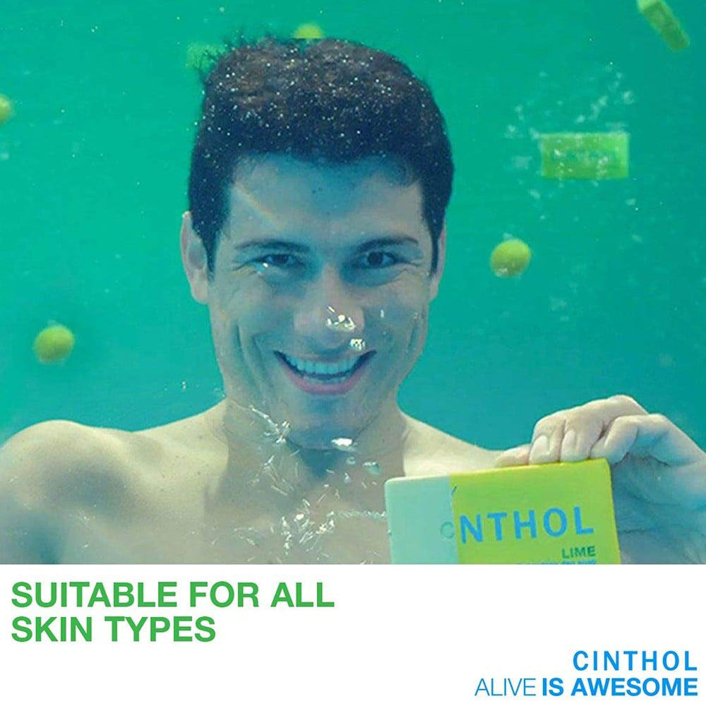 Cinthol Lime Bath Soap - Pack of 4 : 4 x 150 g