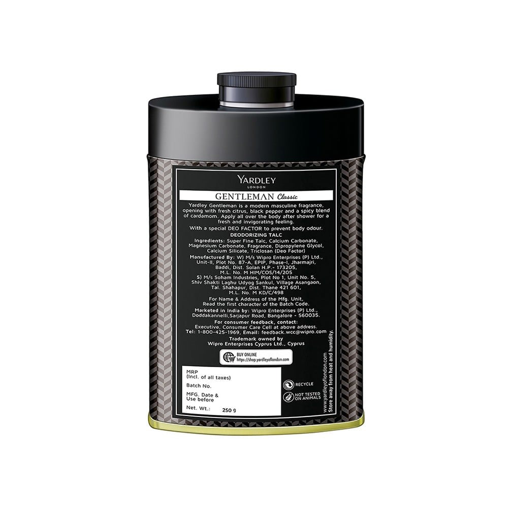 Yardley London Gentleman Talcum Powder : 250 g