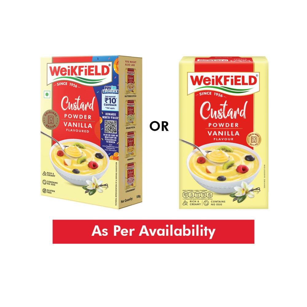 Weikfield Custard Powder Vanilla Flavour : 100 g