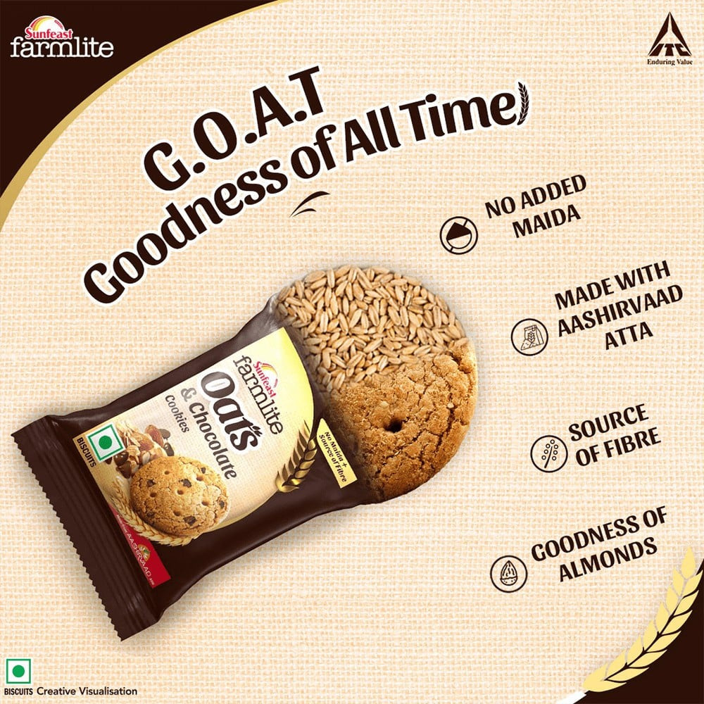 Sunfeast Farmlite Oats with Chocolate Cookies : 150 g