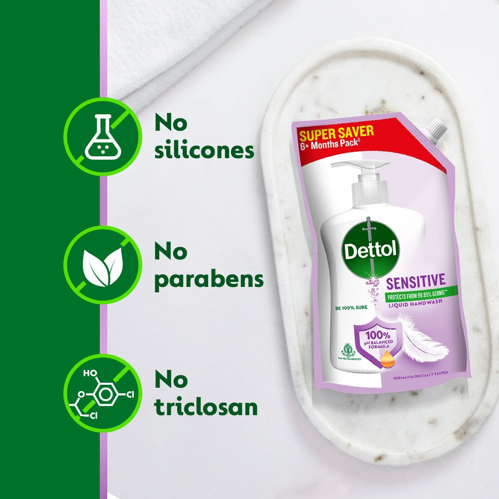 Dettol pH-Balanced Sensitive Hand Wash (Refill) : 675 ml