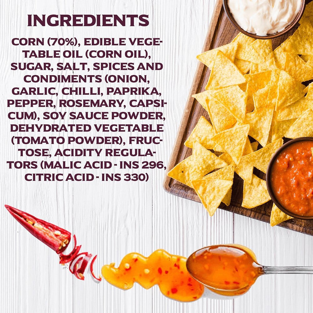 Cornitos Sweet Chili Nachos - Pack of 3 : 3 x 75 g