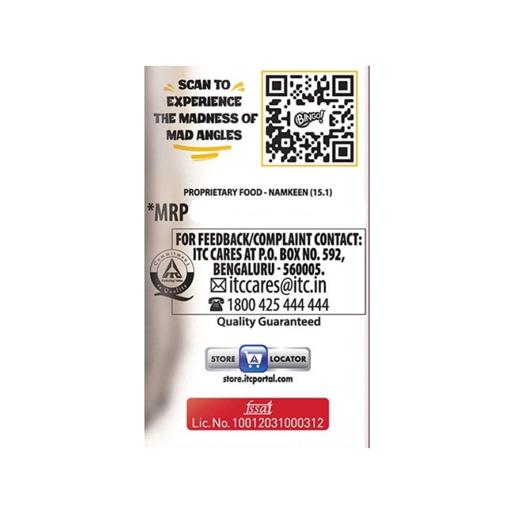 Bingo Mad Angles Achaari Masti Crisps - Pack of 3 : 3 x 117 g