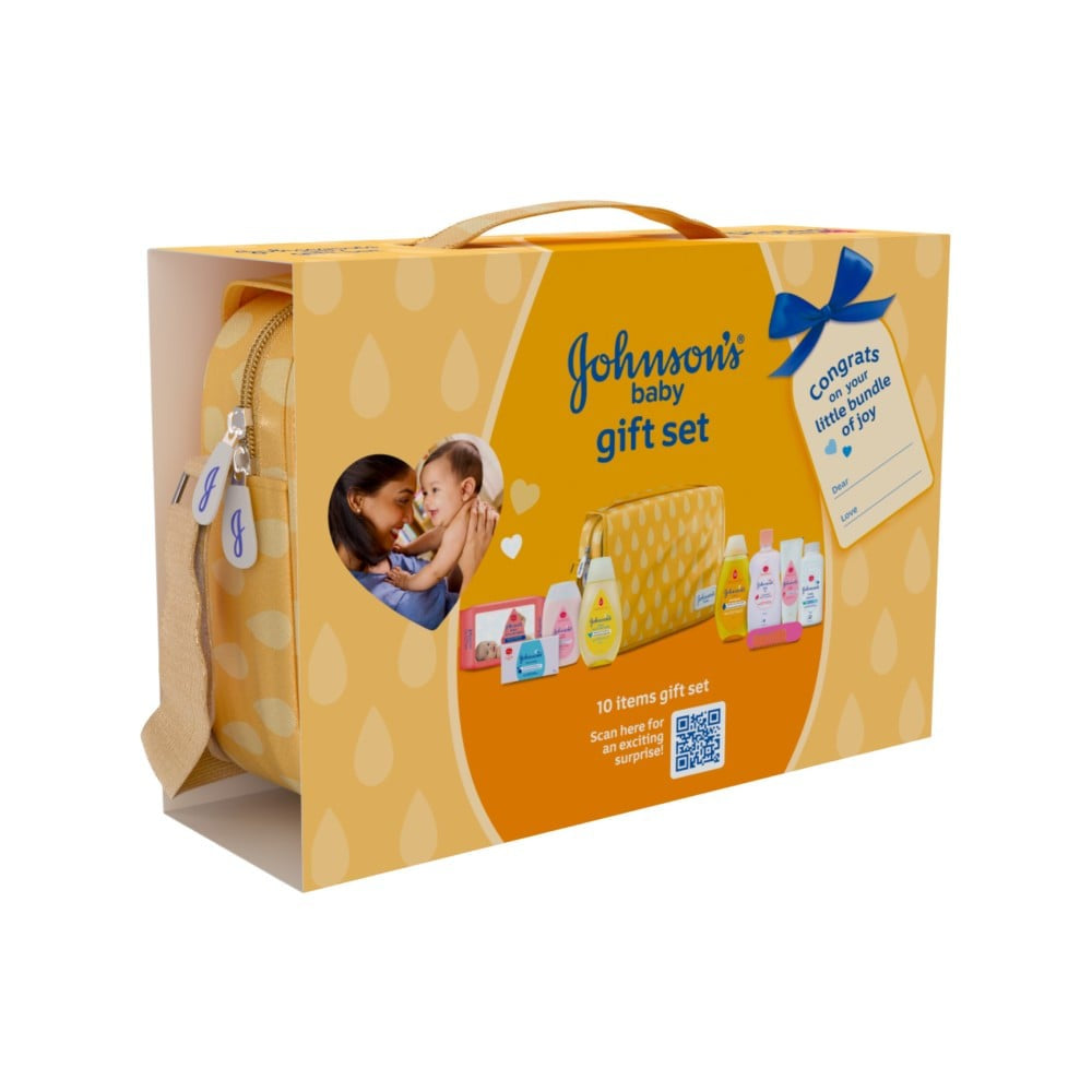 Johnson's Bath & Skin Care Baby Gift Set : 1 pack (10 pieces)