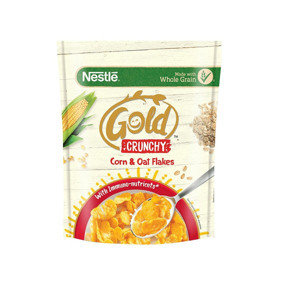Nestle Gold Crunchy, Corn & Oat Flakes : 850 g