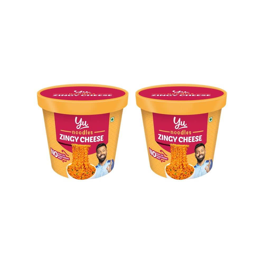 Yu Zingy Cheese Instant Cup Noodles - Pack of 2 : 2 x 80 g