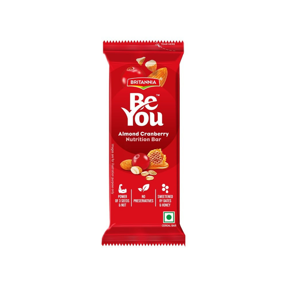 Britannia Be You Almond Cranberry Nutrition Bar : 35 g