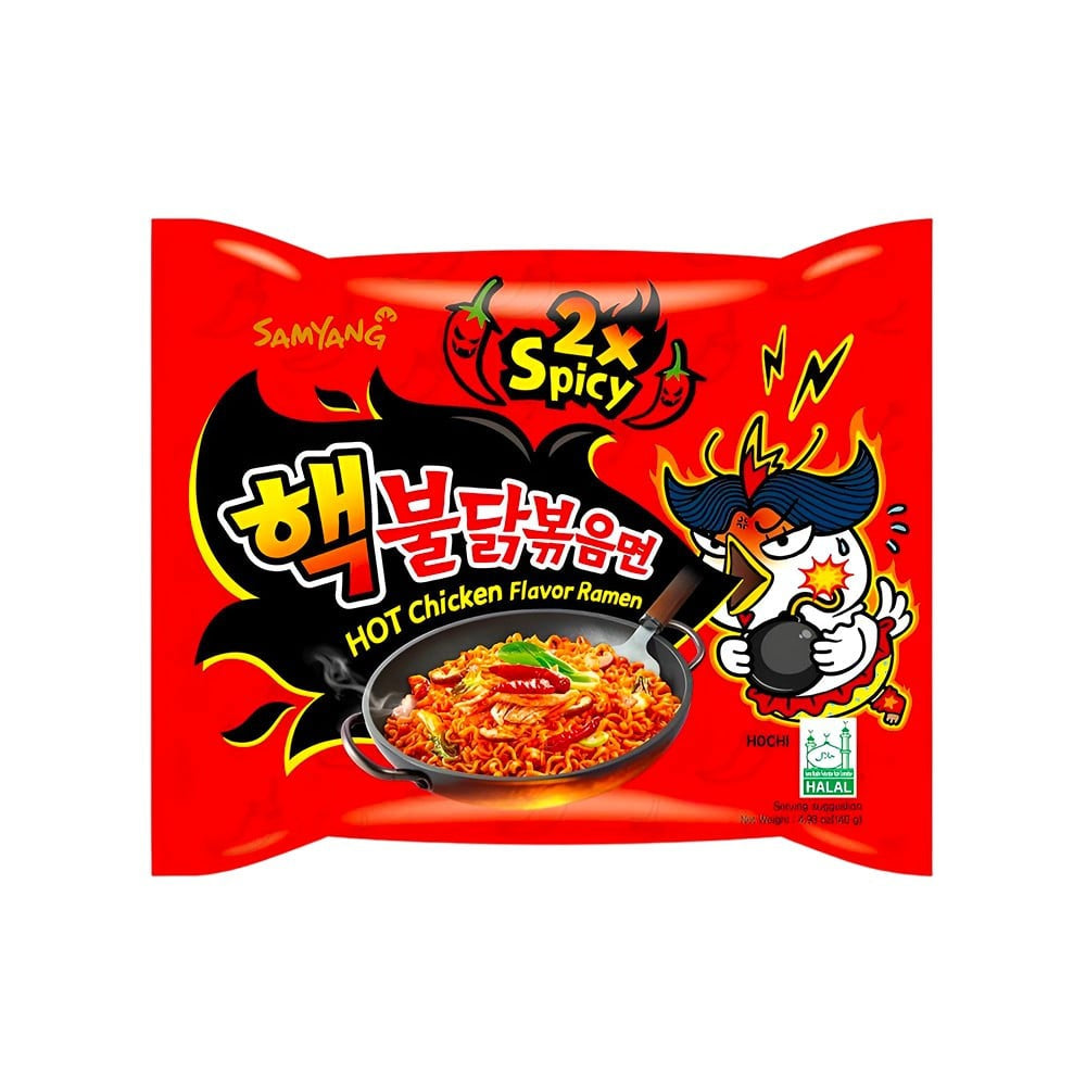 Samyang 2x Spicy Ramen Instant Noodles - Hot Chicken Flavour : 140 g