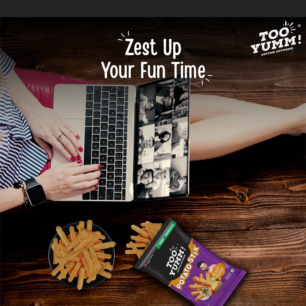 Too Yumm Baked Potato Stix Aloo Chaat Crisps - Buy 2 Get 1 Free : 2 x 70 g + 1 x 70 g