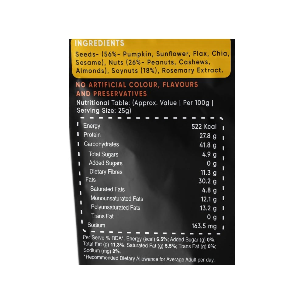 True Elements 9-In-1 Mix Nuts, Seeds & Dry Fruits - High in Protein : 125 g