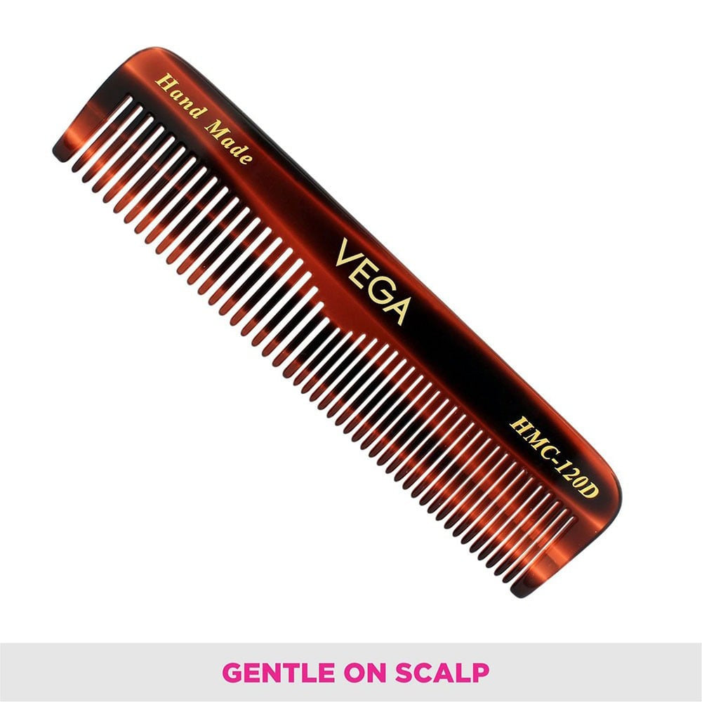 Vega Hand Made Hair Comb (Brown) : 1 pack (4 pieces)